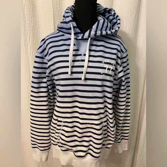 American Eagle Outfitters Navy and White Striped Hoodie - Picture 6 of 10